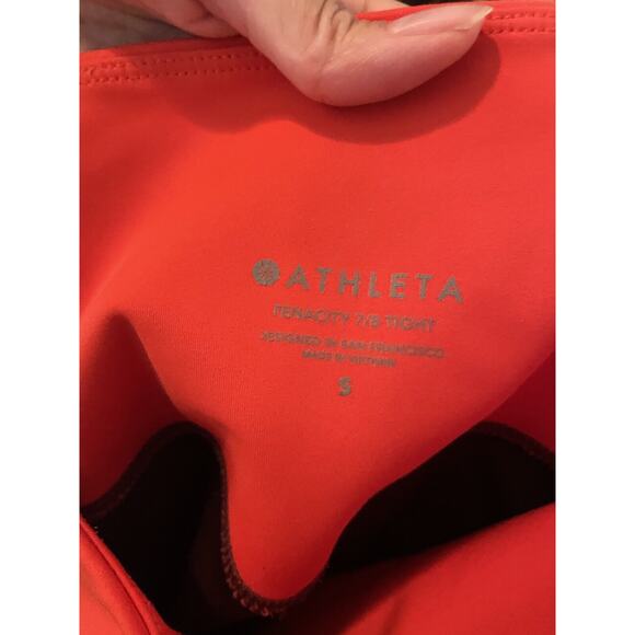 Athleta Leggings Women's Small Tenacity 7/8 Tight Pockets Mesh High Rise Cropped - Picture 3 of 8